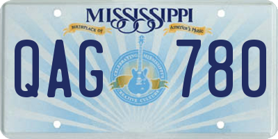 MS license plate QAG780