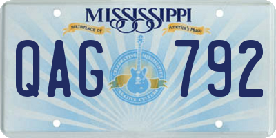 MS license plate QAG792