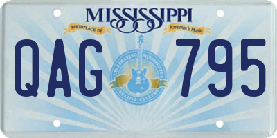 MS license plate QAG795
