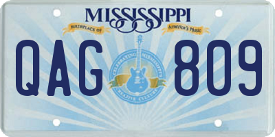 MS license plate QAG809