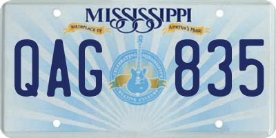 MS license plate QAG835