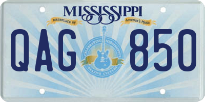 MS license plate QAG850