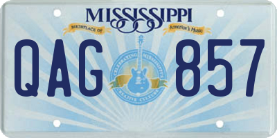 MS license plate QAG857