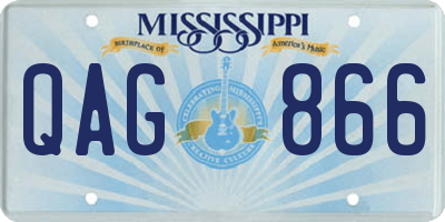 MS license plate QAG866