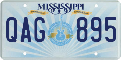 MS license plate QAG895