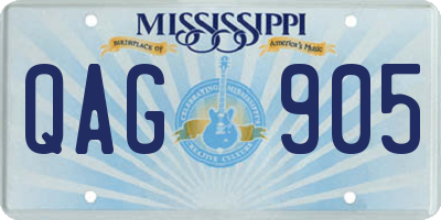 MS license plate QAG905
