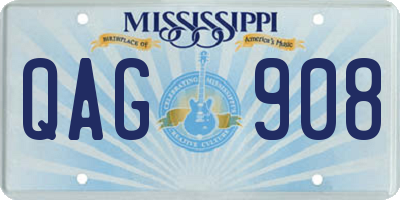 MS license plate QAG908