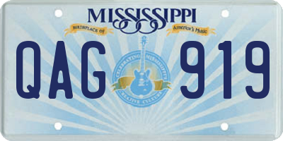 MS license plate QAG919