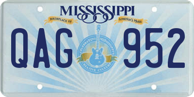 MS license plate QAG952