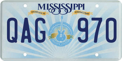 MS license plate QAG970
