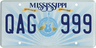 MS license plate QAG999