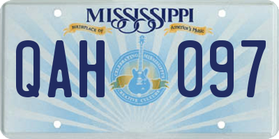 MS license plate QAH097