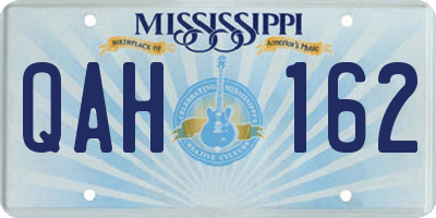 MS license plate QAH162