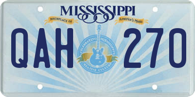 MS license plate QAH270