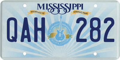 MS license plate QAH282