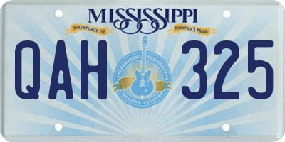 MS license plate QAH325