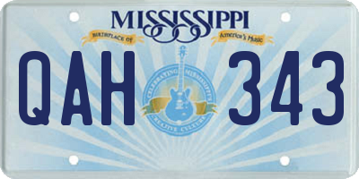 MS license plate QAH343