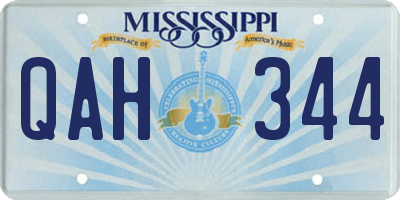 MS license plate QAH344