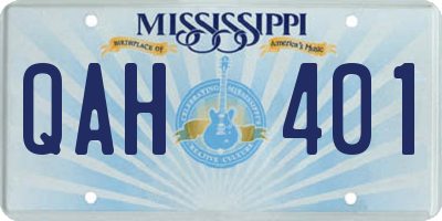 MS license plate QAH401