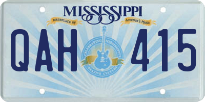 MS license plate QAH415