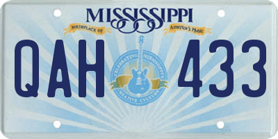 MS license plate QAH433