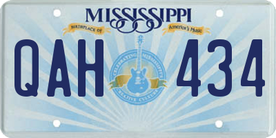 MS license plate QAH434