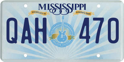 MS license plate QAH470