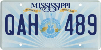 MS license plate QAH489