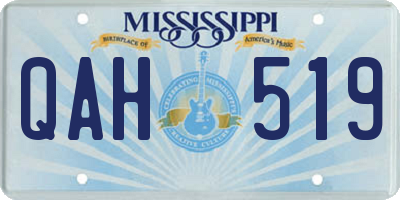 MS license plate QAH519