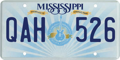 MS license plate QAH526