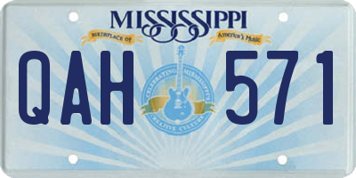 MS license plate QAH571