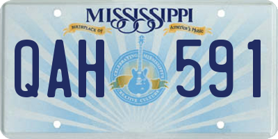MS license plate QAH591