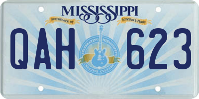 MS license plate QAH623