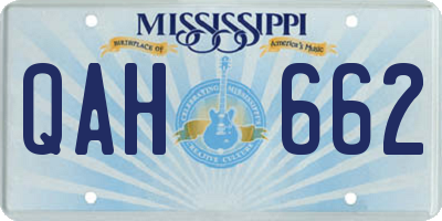 MS license plate QAH662