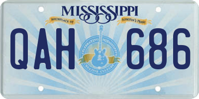 MS license plate QAH686