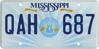 MS license plate QAH687