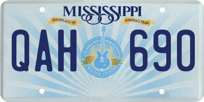 MS license plate QAH690
