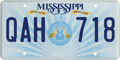 MS license plate QAH718