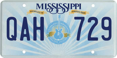MS license plate QAH729