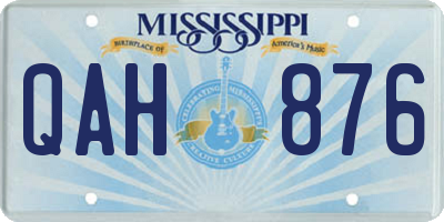 MS license plate QAH876