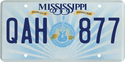 MS license plate QAH877