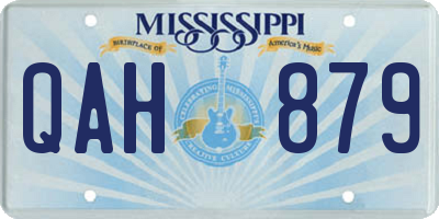 MS license plate QAH879