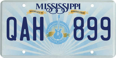 MS license plate QAH899