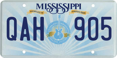 MS license plate QAH905