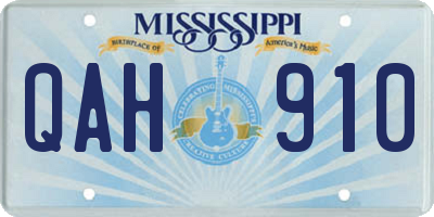 MS license plate QAH910