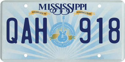 MS license plate QAH918