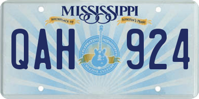 MS license plate QAH924