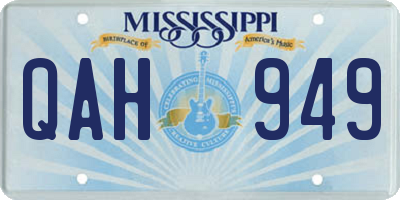 MS license plate QAH949