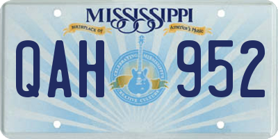 MS license plate QAH952