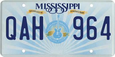 MS license plate QAH964
